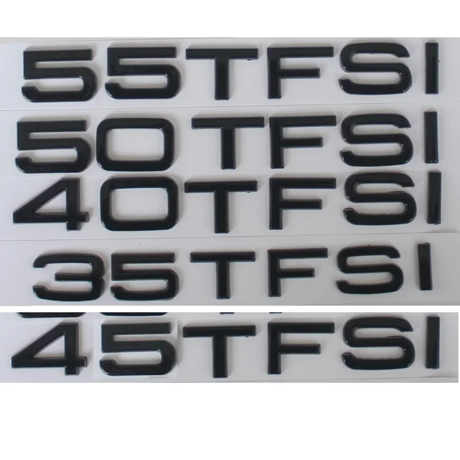 Блестящие черные значки 35TFSI 40TFSI 45TFSI 50TFSI 55TFSI эмблемы символы для Audi A3 A4 A5 A6 A7 A8 A6L A8L