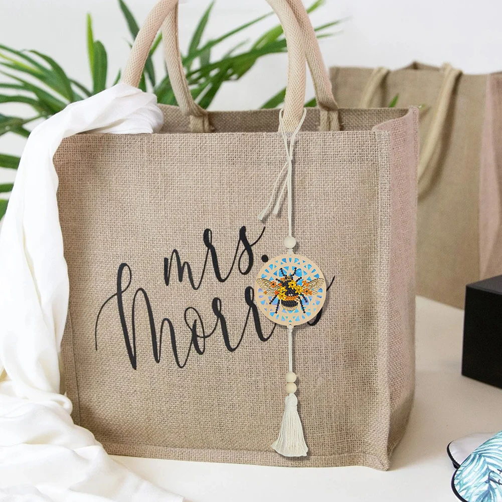 2 шт. деревянные двусторонние алмазные картины с кисточками