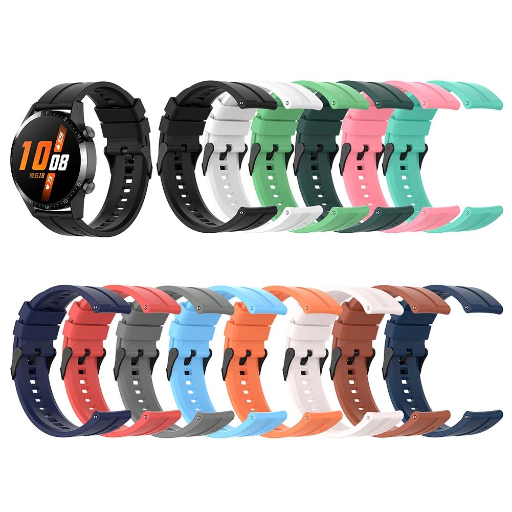 

Ремешок силиконовый для Huawei Watch GT 3 46 мм/GT Runner, сменный спортивный браслет для наручных часов, аксессуары для умных часов, 22 мм