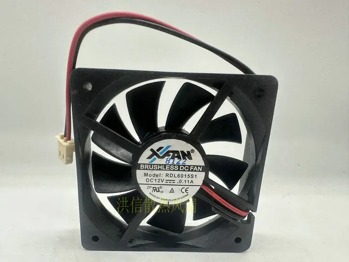 XFAN RDL6015S1 DC 12V 0.11A 60x60x15mm 2-проводной Вентилятор охлаждения сервера