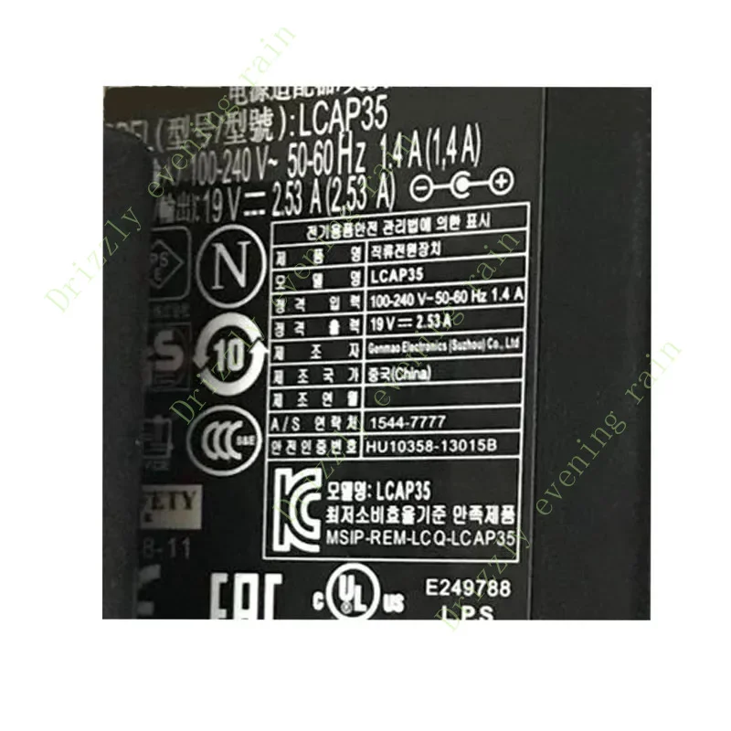 Оригинальный адаптер переменного тока lcap35 19 В 2 53 А 48 Вт lcap45 для LG 32-дюймового