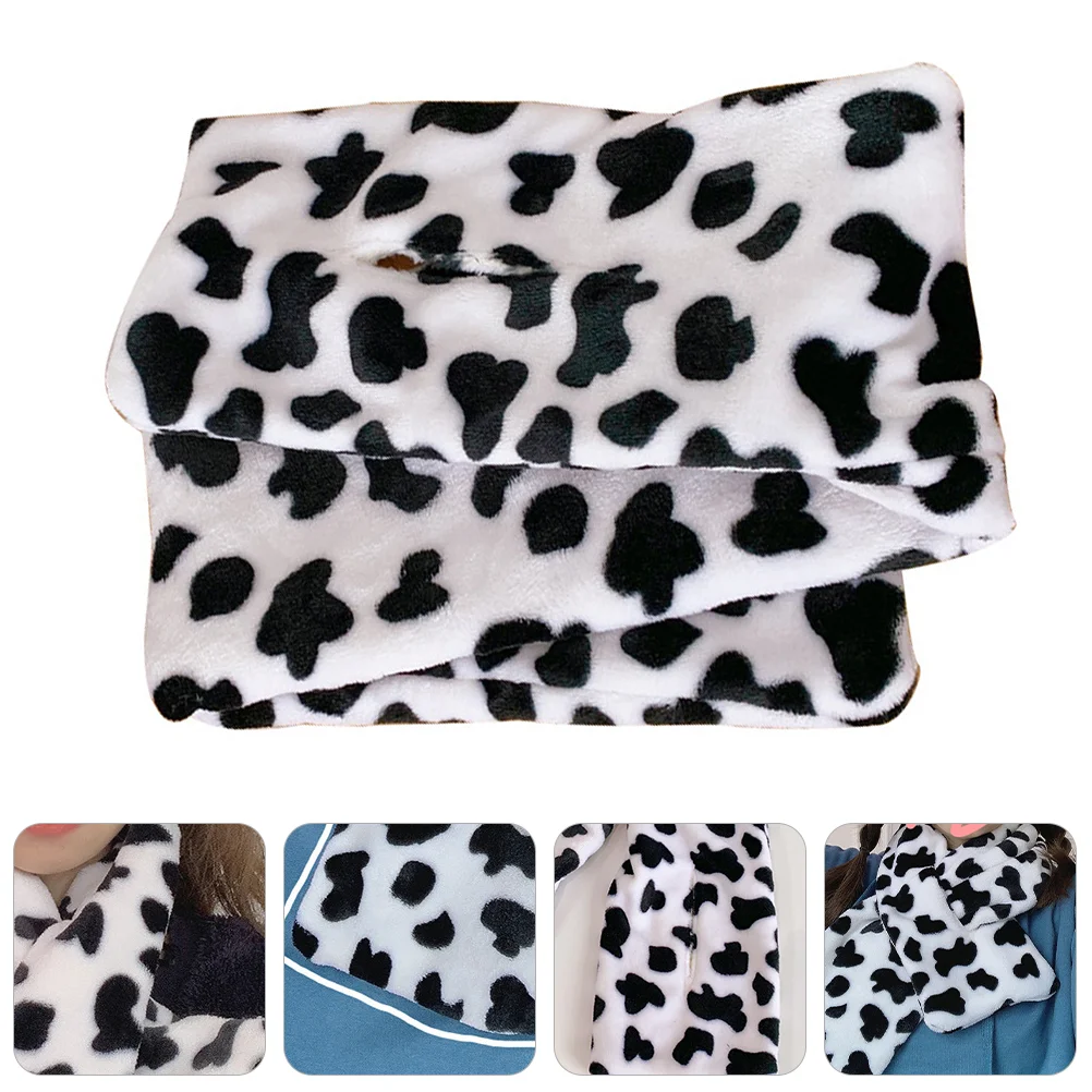 Шарф в виде коровьего пятна галстук через шею для девочек шаль из искусственного