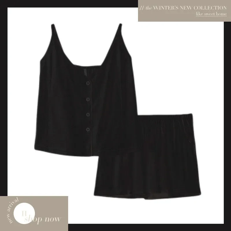 Summer Cotton Thin Pajamas Women'SSleeveless Shorts Lingerie Women'S 2 Piece Set Suspenders Sexy Home Wear Vest Woman Clothes