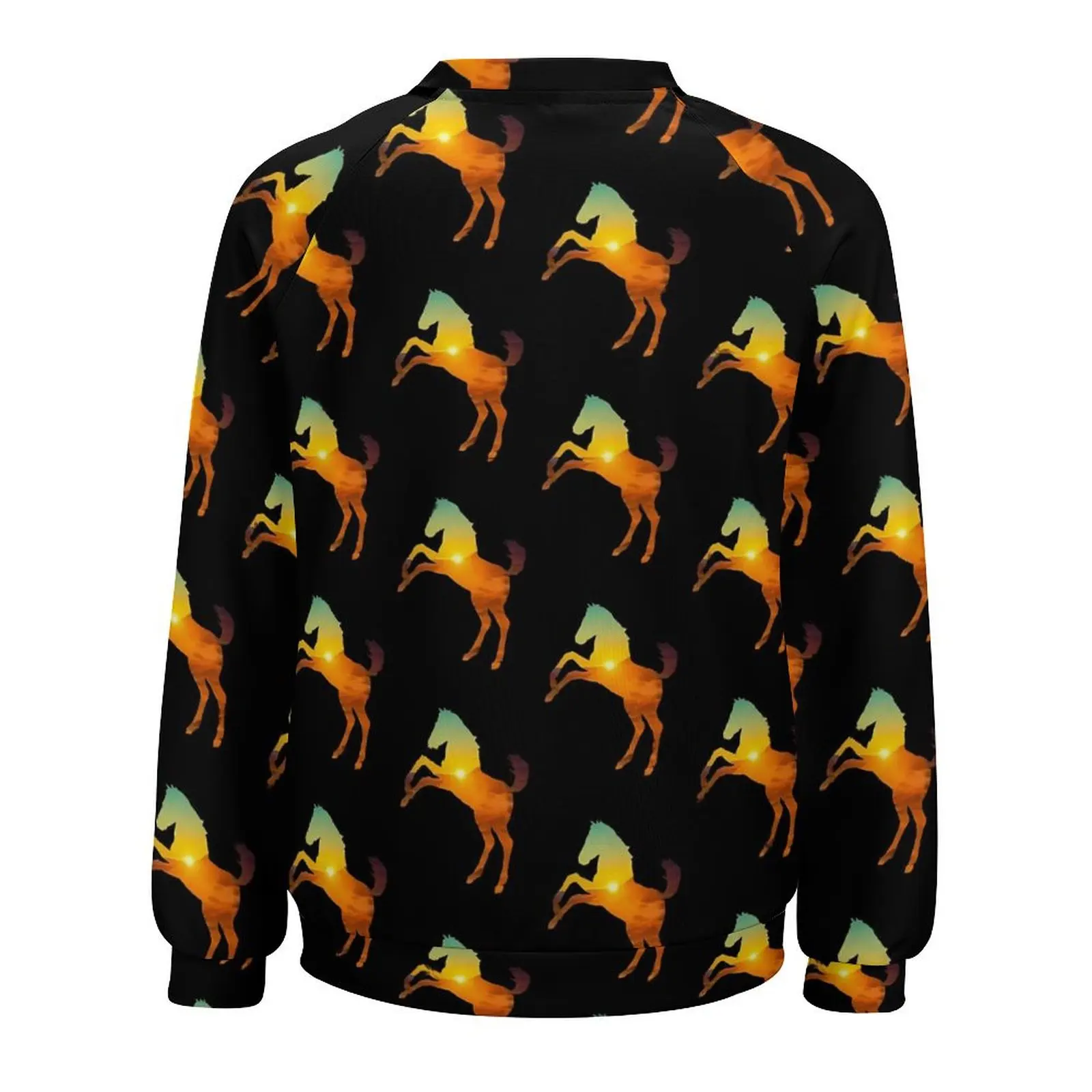 Повседневные толстовки Neon Horse элегантная Толстовка с принтом заката Модные