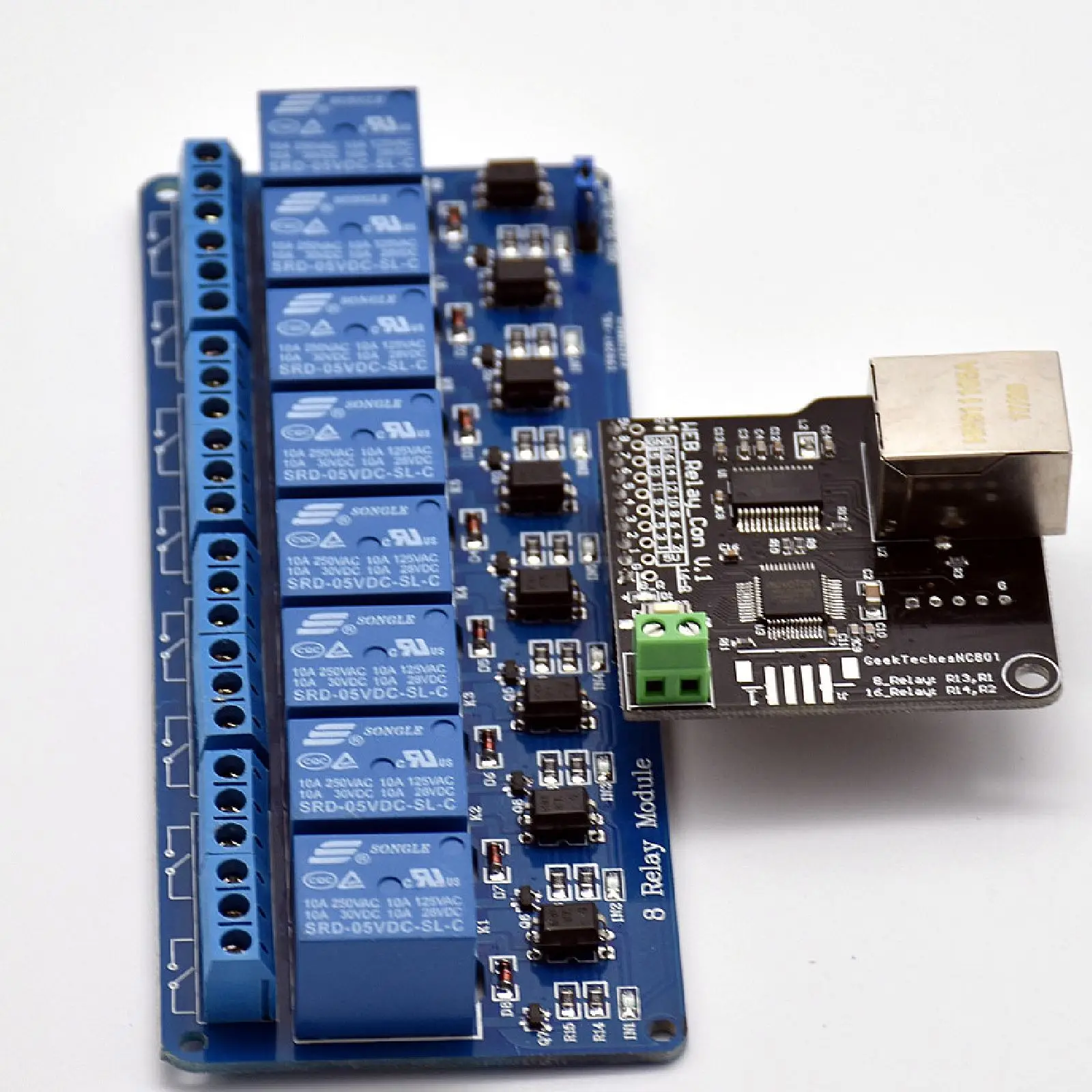 

Ethernet Relay Controller Module Control Board LAN WAN Network Web Server RJ 45 Interface + 8 Channel Relay Module
