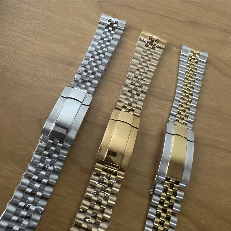 Фото Совместим со стальным ремешком Rolex Datejust Datejust Oyster Perpetual, мужской браслет из нержавеющей стали с твердыми изогнутыми звеньями 20 мм 21 мм №3