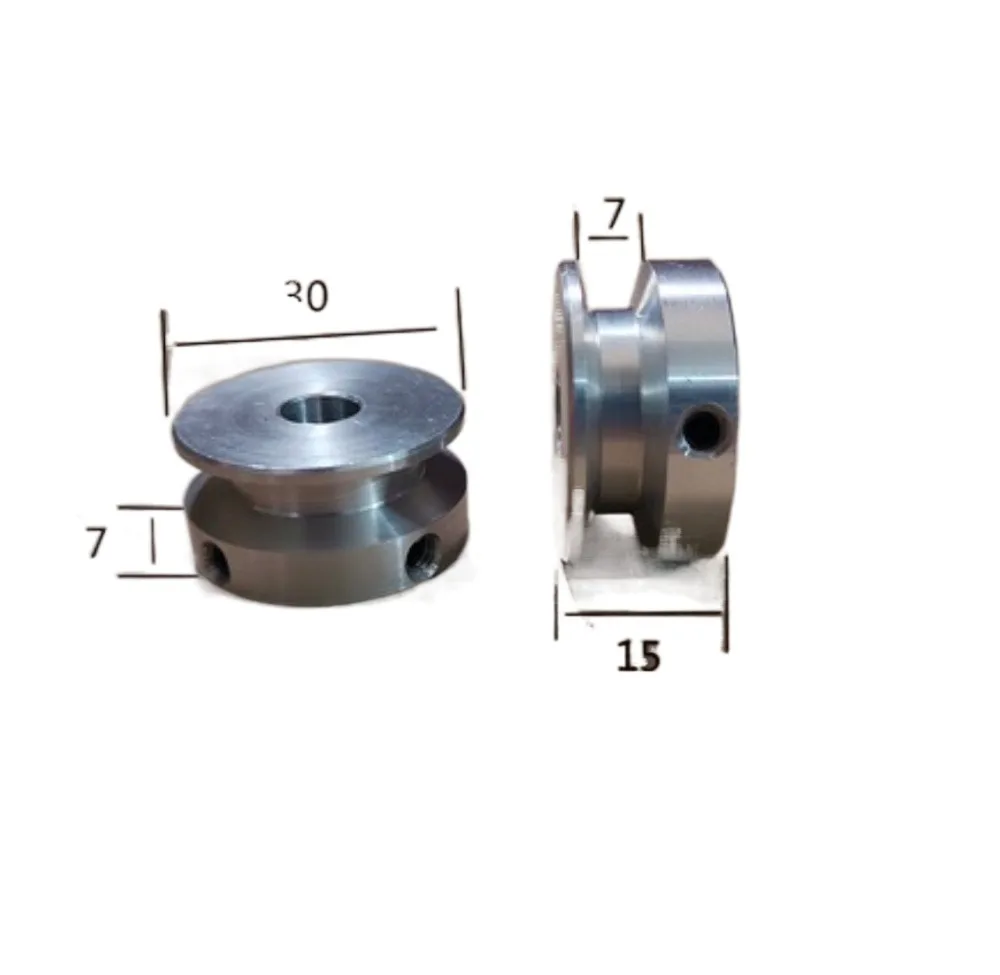 

2pcs Outer Diameter:30mm Aluminum Alloy Single Groove Pulley Spindle Motor Pulley Model Transmission Pulley