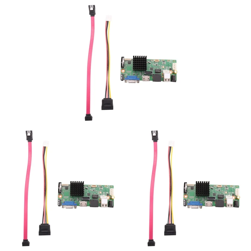 Сетевой видеорегистратор 3X H.265 10Chx5mp NVR плата цифрового видеорегистратора