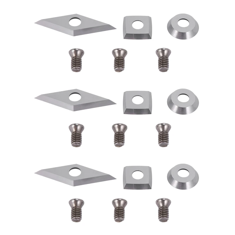 

9Pcs Tungsten Carbide Cutters Inserts Set (Include 11Mm Square With Radius,12Mm Round,28X10mm Diamond With Sharp Point)