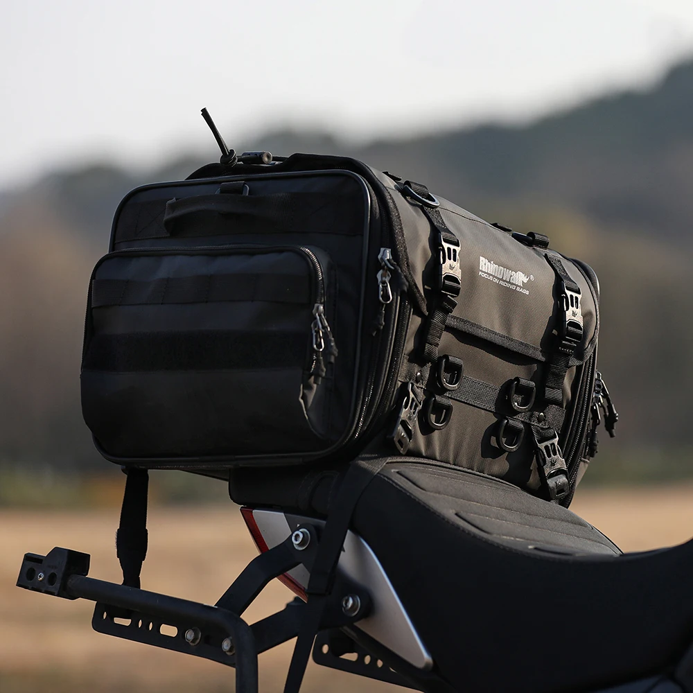 Расширяемая мотоциклетная сумка на заднее сиденье большой емкости