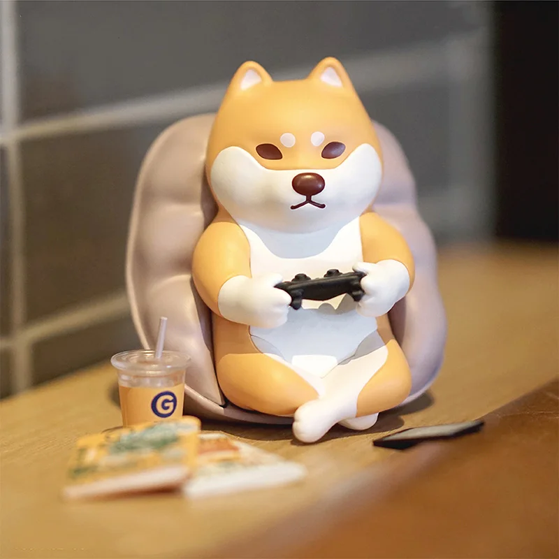 

Blind Box Toys Shiba Inu Be A Salted Fish At Home Series Surprise Random Bag Kawaii Doll Anime Dog Figure Ornaments for Gift
