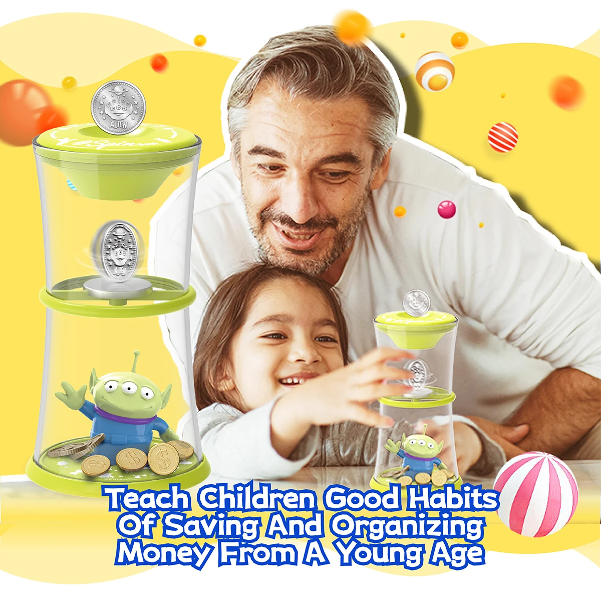 Копилка из Истории игрушек 4 Disney зеленая пришельцев сберегающая деньги