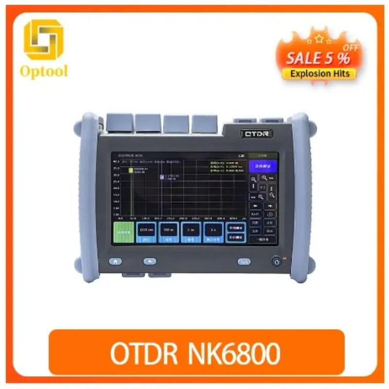 

Handheld NK6800 multi-functional tablet OTDR 32/30db 7-inch multi-touch capacitive screen FTTH Fiber Power Meter VFL DHL