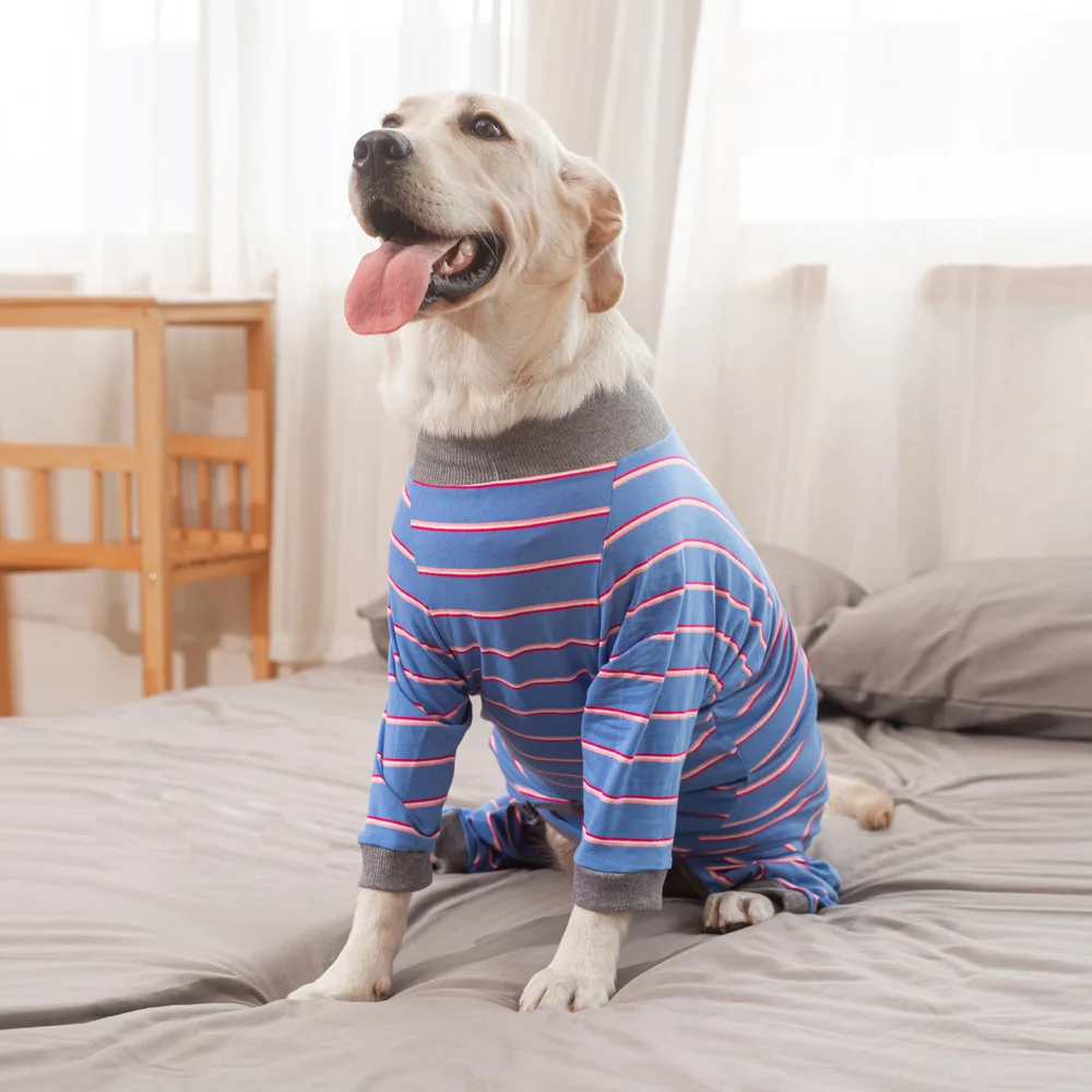 Pet Dog Clothes Winter Warm Home Big Dog Cat Shirt Jumpsuit Pet Pajamas Four-legged Clothing for Large Dog Postoperative Suit