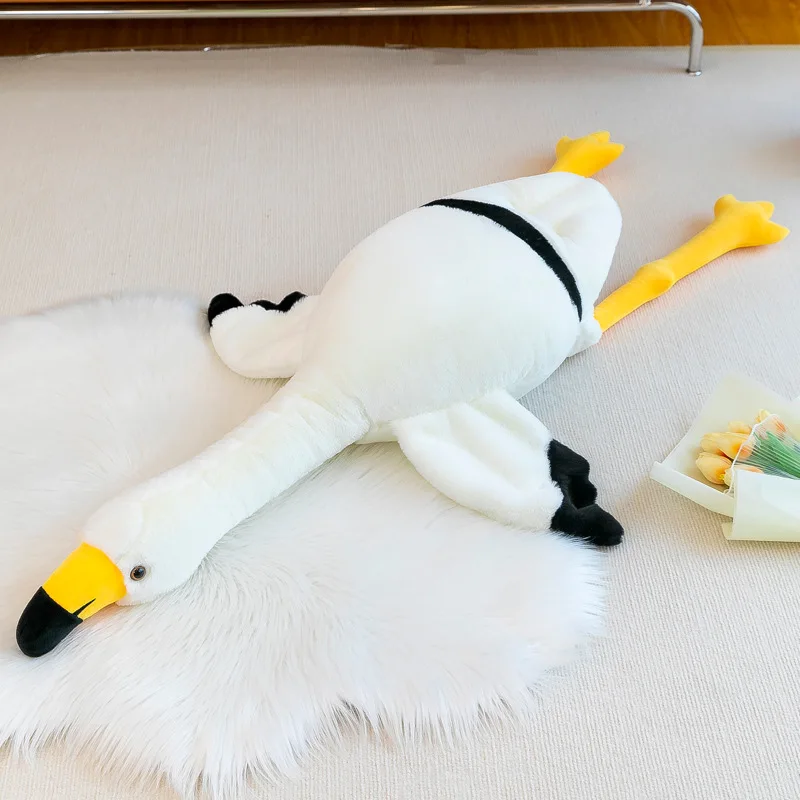 

130/160cm Kawaii Huge Goose Plush Dolls Toy Cute Soft Cartoon Stuffed Animal Toys Room Decorative Dolls For Kids Girls Gifts
