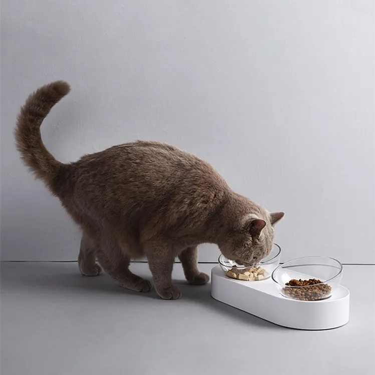 

SHACKE for Xiaomi Pet Bowl piatti di alimentazione ciotole a doppio alimentatore regolabili tazza d'acqua ciotole per gatti