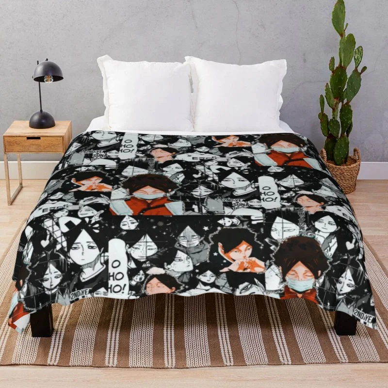 

Suna Rintarou Manga Collage Blanket Flannel Printed Lightweight Throw Blankets for Bedding Home Travel Cinema