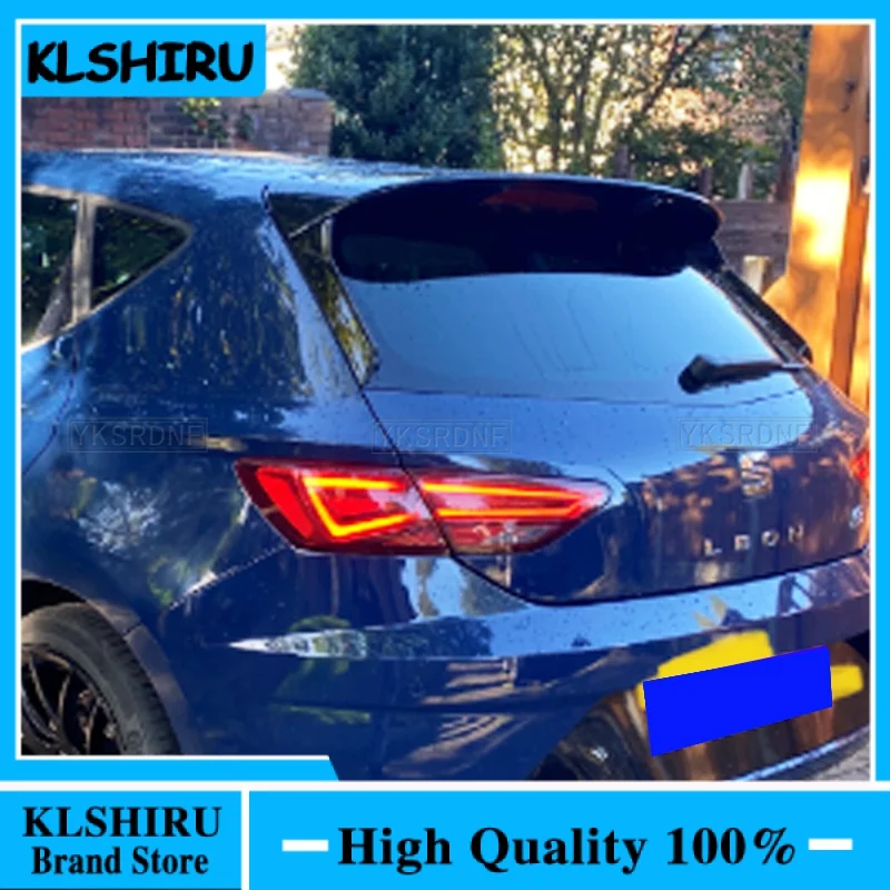 

For Seat LEON MK3 MK3.5 5F FR Style Hatchback Spoiler 2012-2020 ABS Material Rear Roof Lip Spoiler for Car Tail Wing Decoration