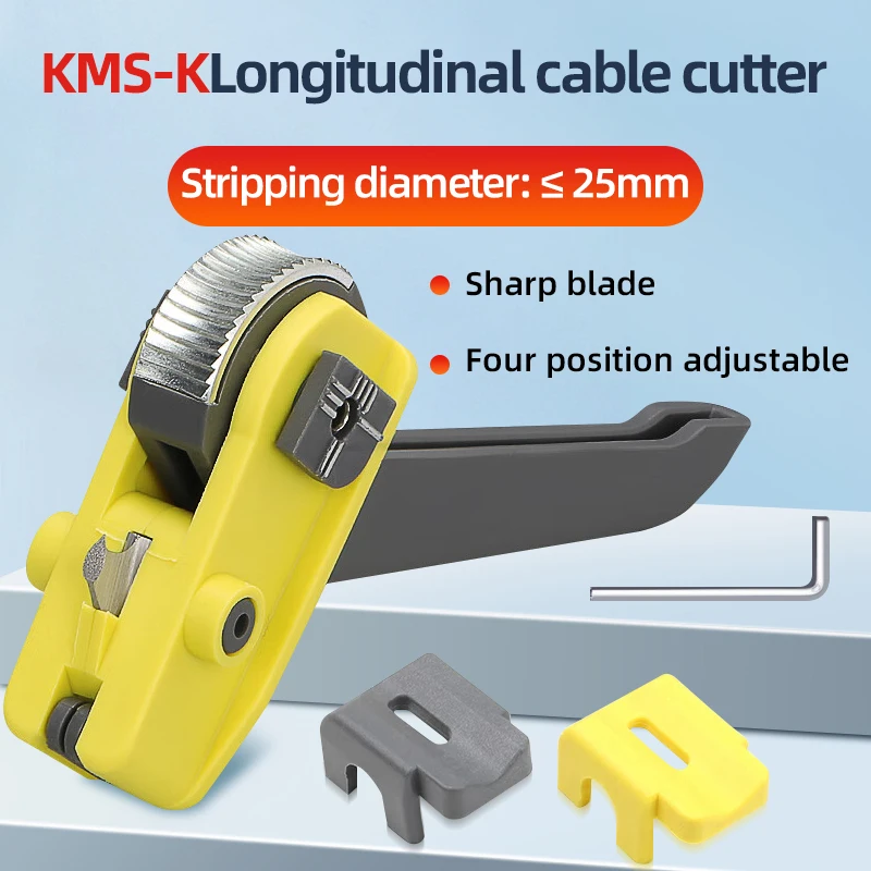 Burboro KMS-K Cable Jacket Slitter Optical Fiber Tool Longitudinal Stripper Fiber Optical Cable Sheath Opener Cutter
