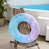 ins water sports swimming ring starry sky swim ring water hammock swimming circle inflatable floating