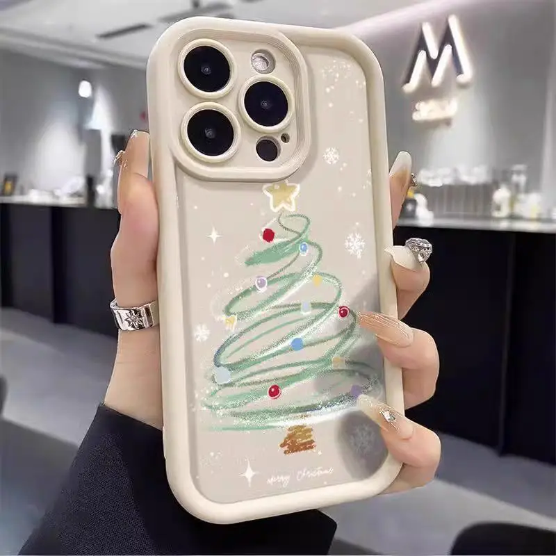 Чехол для Samsung Galaxy A24 A10S A15 A04 A03 A05 A20S A51 4G A11 A06 A03S A04E A31 A25 A50 A05S Artistic Matte Christmas Case