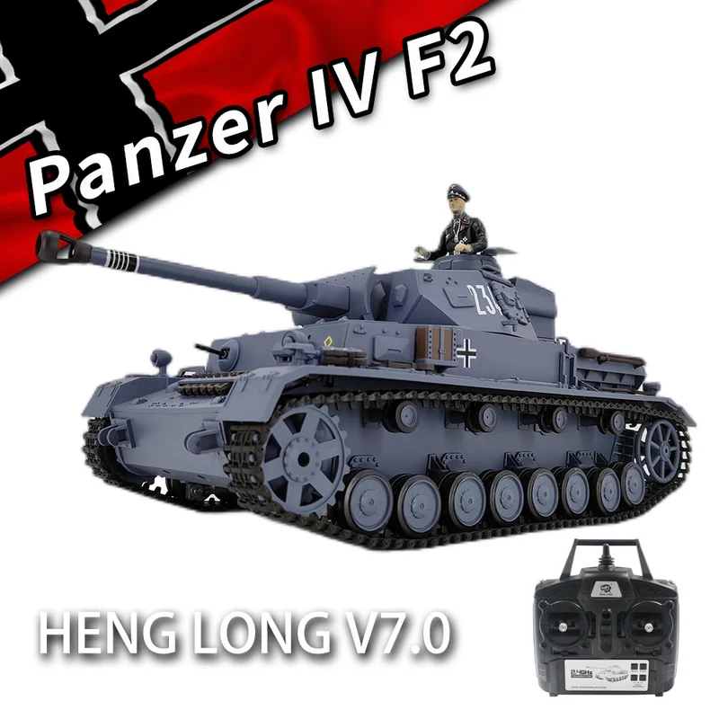 

Henglong Remote Control Tank Track-type Launching Military Model Electric German Iv F2 Tank 1:16 3859-1 Children's Toy Gift