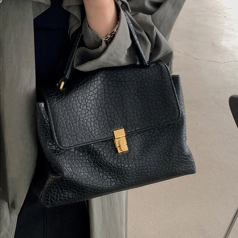 

Minimal Soft Leather Tote Bag New Women's Spring and Summer 2023 Large Capacity Commuting Portable Single-shoulder Diagonal Bags