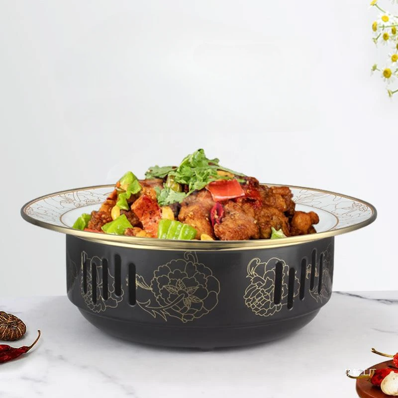 Креативная посуда раки и желудка сухой горшок курица морепродукты рыбья голова