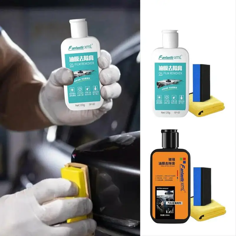 

Car Oil Film Cleaner Front Windshield Stain Remover Restore Glass To Clear Glass Degreasing Detergent For Auto And Home Cleaning