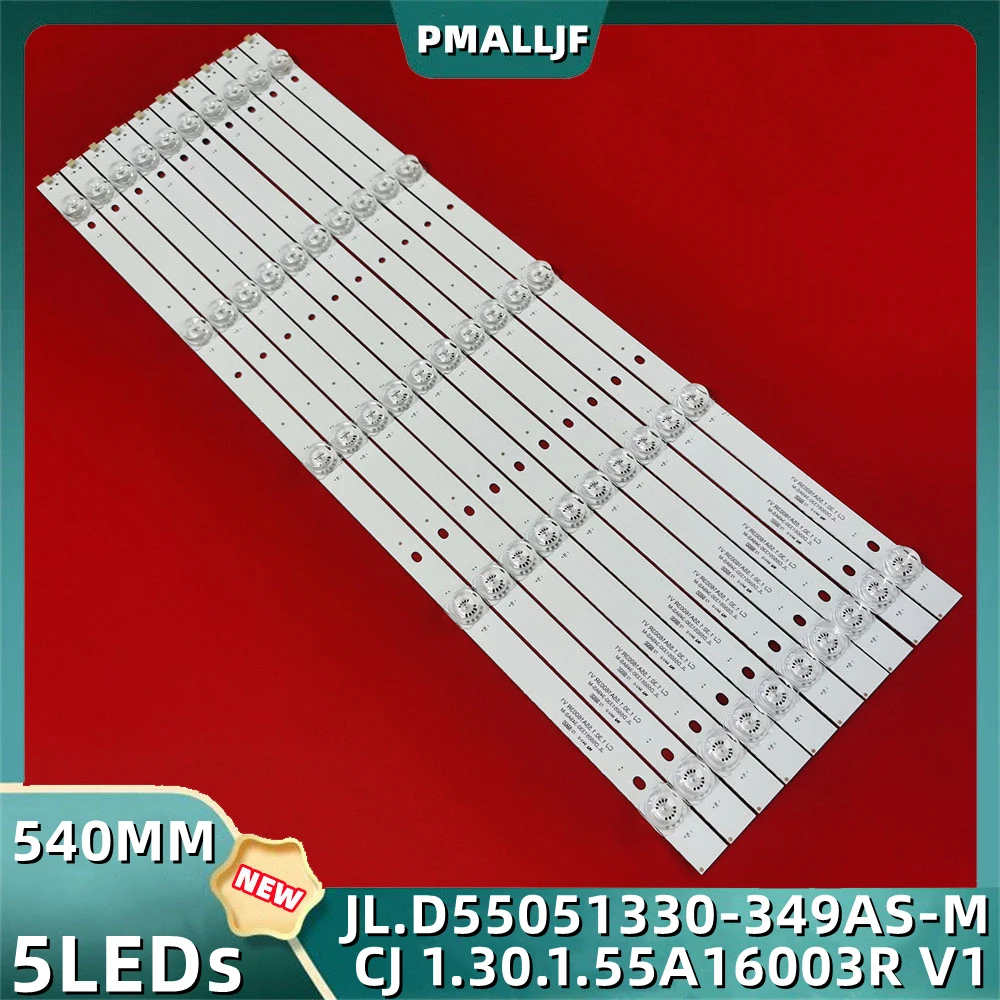 10Pcs/Set LED Backlight Strip For Philco PH55A16DSGWA CJ 1.30.1.55A16003R V1 JL.D55051330-349AS-M LS55Z51Z 55K90 LE55U6600DUA