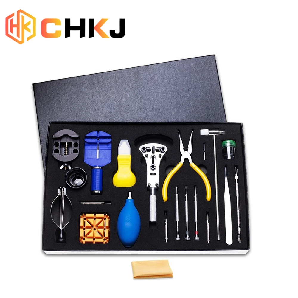 

CHKJ 37pcs Watch Repair Tool Set Aluminum Alloy Set for Watch Strap Back Cover Disassembly Repair Battery Replacement Tool Kit
