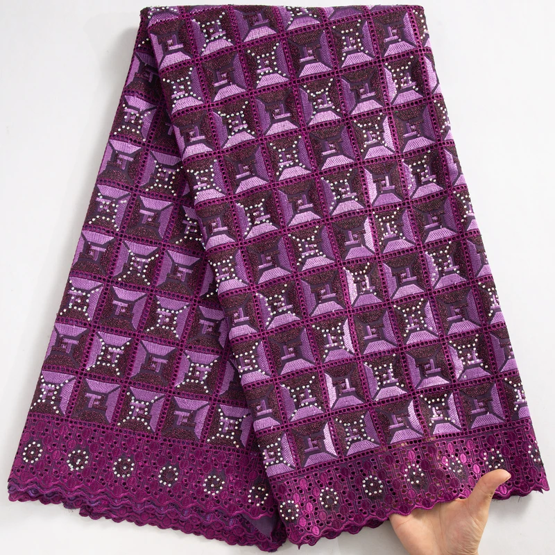 Кружевная швейцарская вуаль SJD кружево с яркостью Высококачественная 2024