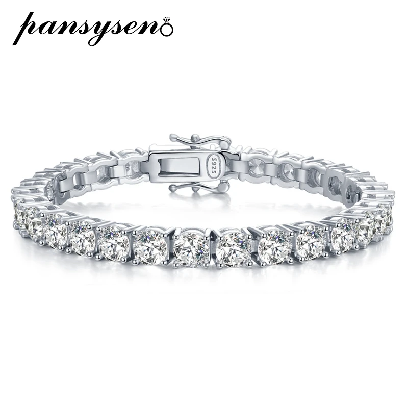 

Женский браслет из серебра 925 пробы, с бриллиантами 4-7 мм