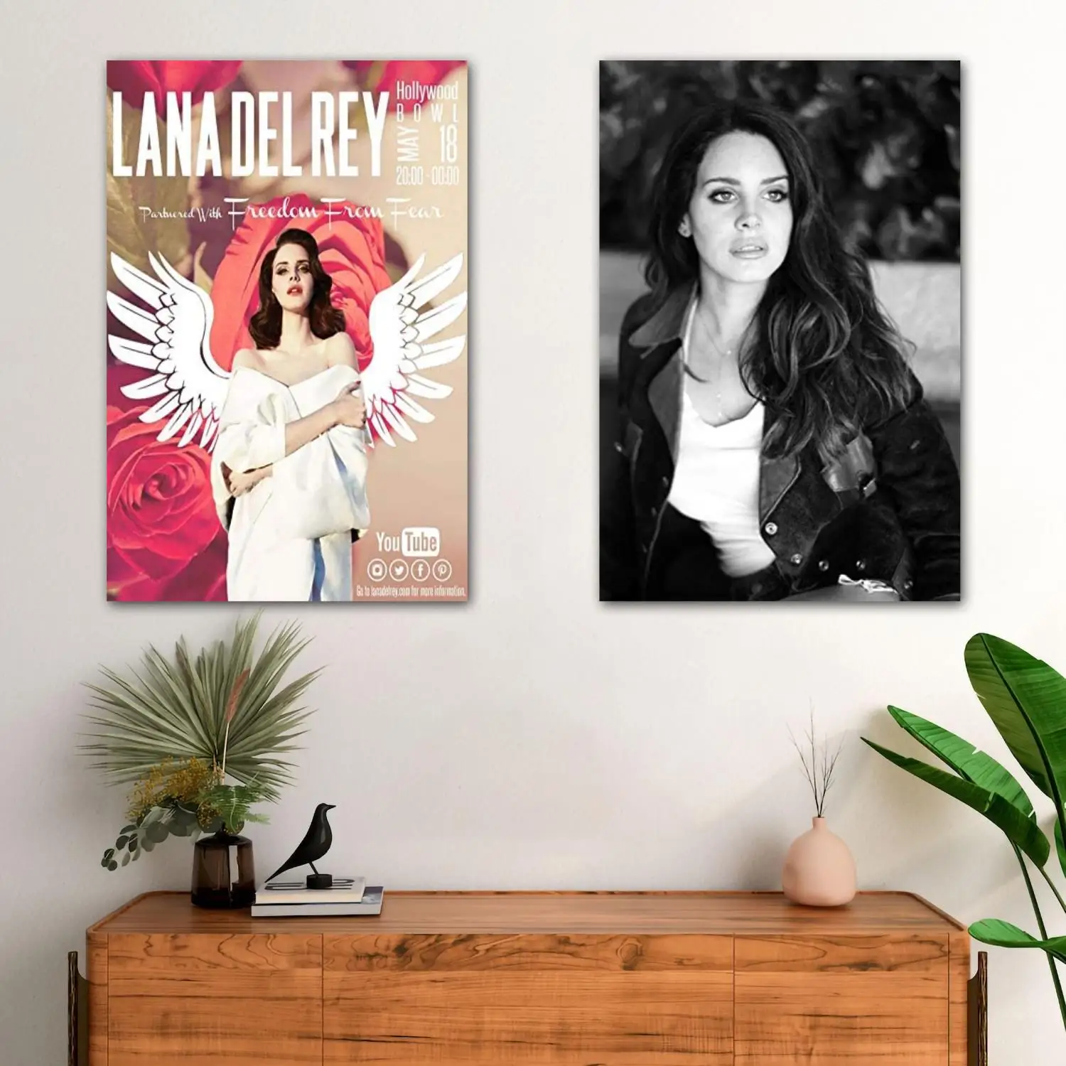 Лана Дель Рей - певица-песенница. Художественная картина на холсте постера для украшения. Персонализированный подарок для современного семейного спального помещения.