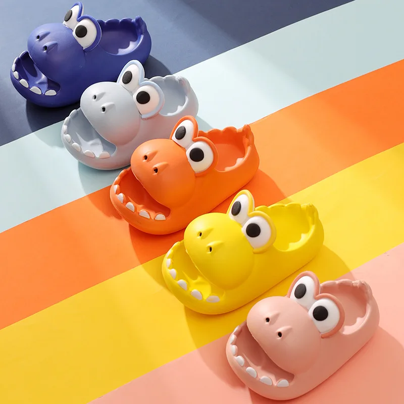 

2023 New Cartoon Hippo Summer Children's Slippers EVA Soft Soles Non-Slip Indoor Home Baby Boys And Girls Slide Shoes