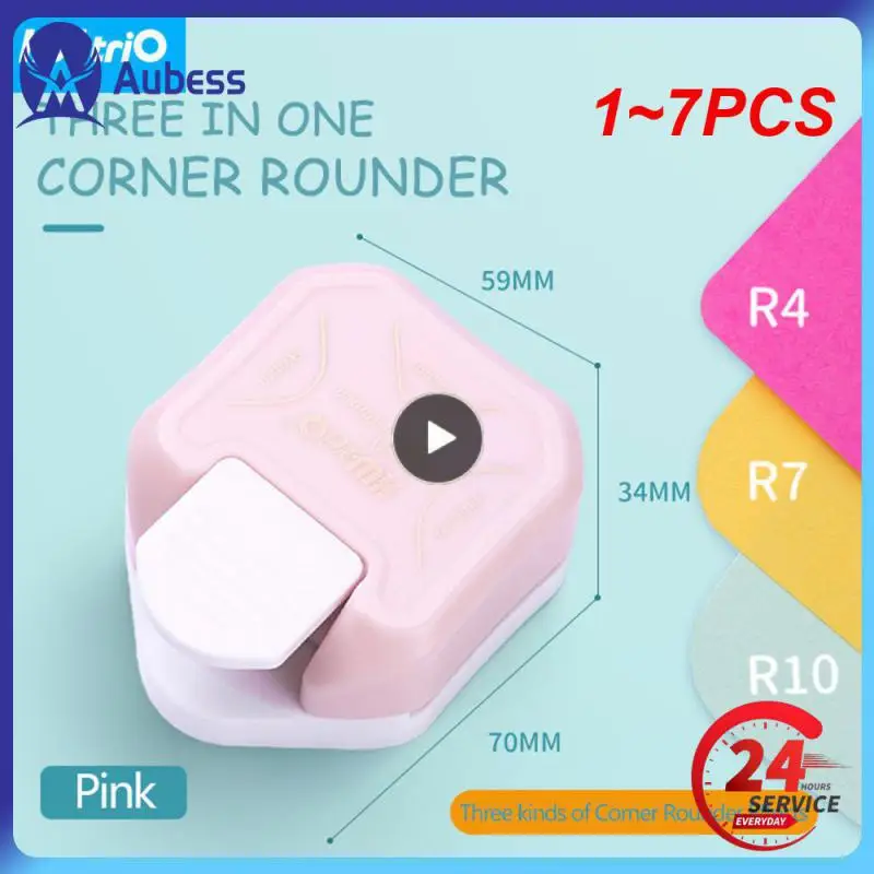 

1~7PCS Candy Color R5 R4 R7 R10 Corner Rounder Paper Cutter Punches for Scrapbooking Card Photo Craft Tools School