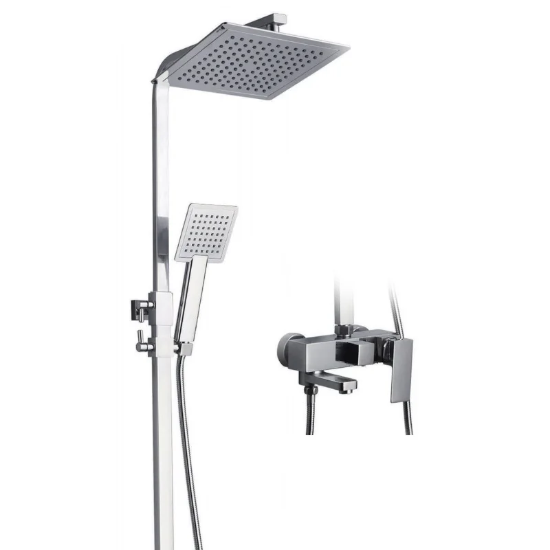 

bathroom sanitary ware exposed wall mounted faucet rain shower set shower