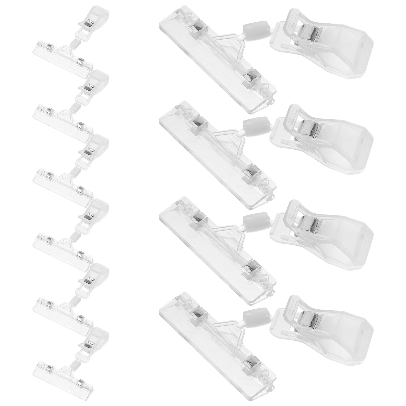 

10 Pcs Universal Advertising Folder Mini Clip Tag Holders Sign Stand Clear Sign Holder Ps Retail Merchandising Signs