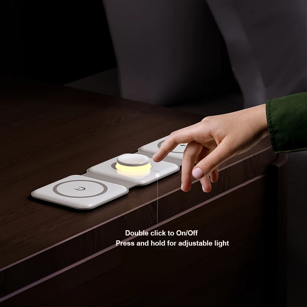 WiWU НОВЕЙШЕЕ 3 в 1 Беспроводное зарядное устройство для iPhone часы наушники