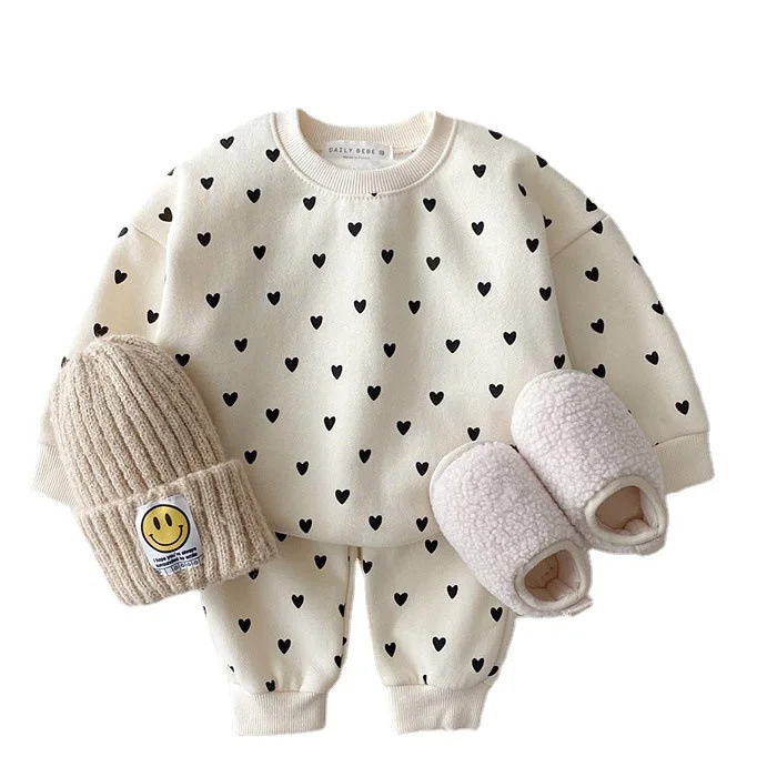 

Toddler Baby Clothing Sets For Infant Baby Boys Clothes Set cute LOVE Sweatshirt+Pants 2pcs Outfit Kids Costume 2022