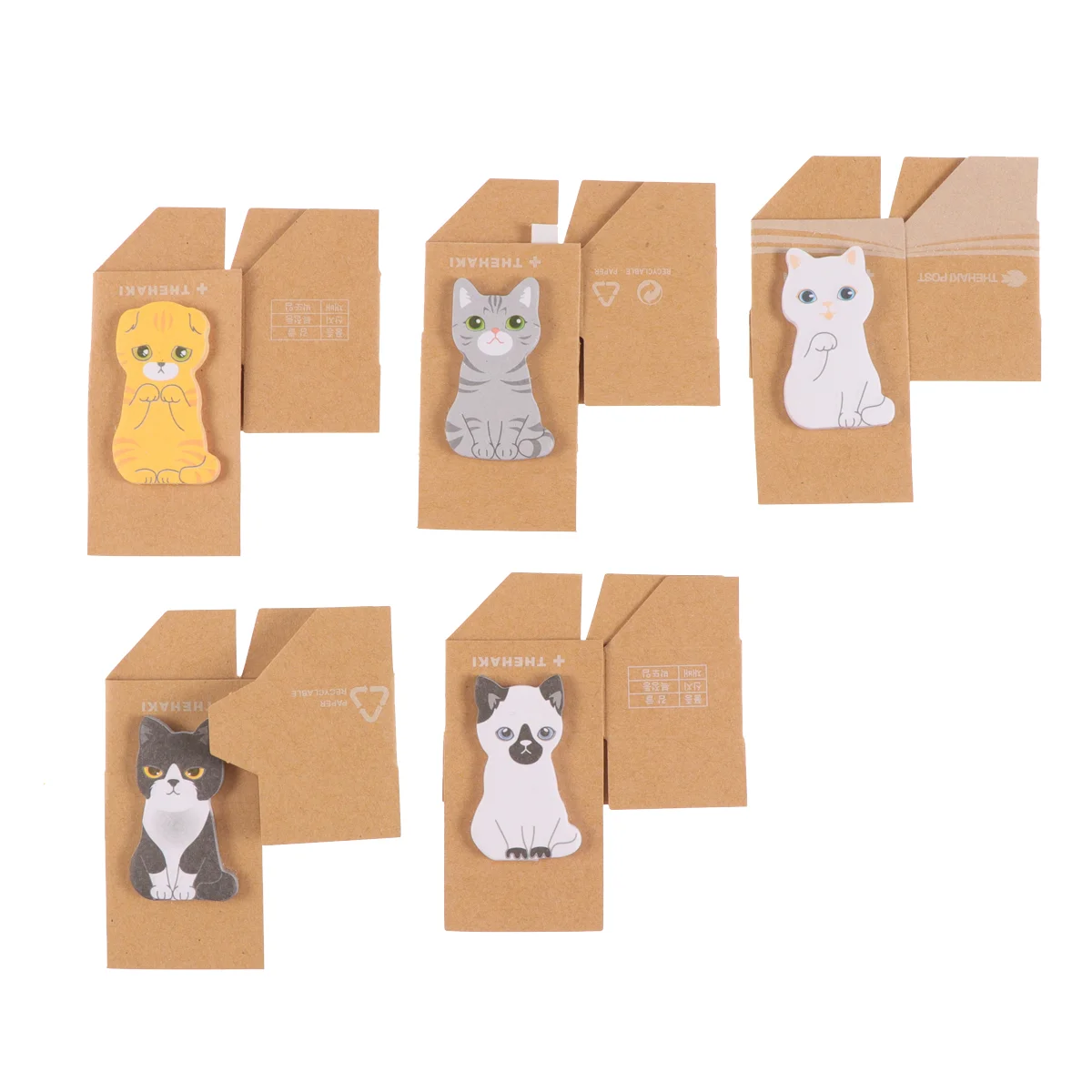 

5pcs Sticky Cartoon Stickers for Home Offcie Refrigerator