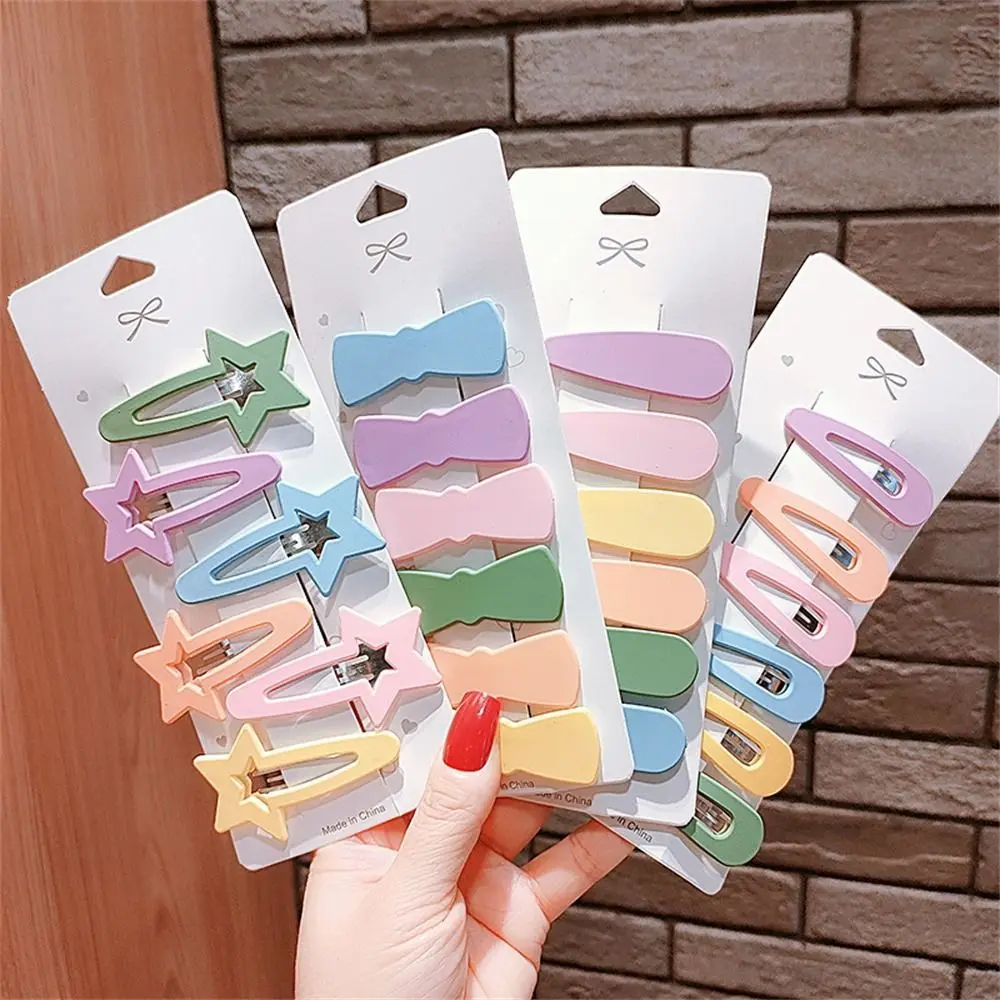 

6Pcs/Set Matte Frosted Hairpin Candy Color Hair Clip Bangs Barrettes Children BB Clips Hair Accessories Headwear for Women