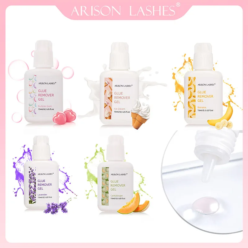 

Arison Eyelash Glue Remover 15ml Fruit Flavour Zero Stimulation Quick Removing Eyelash Extensions Fragrancy Smell Cream Makeup