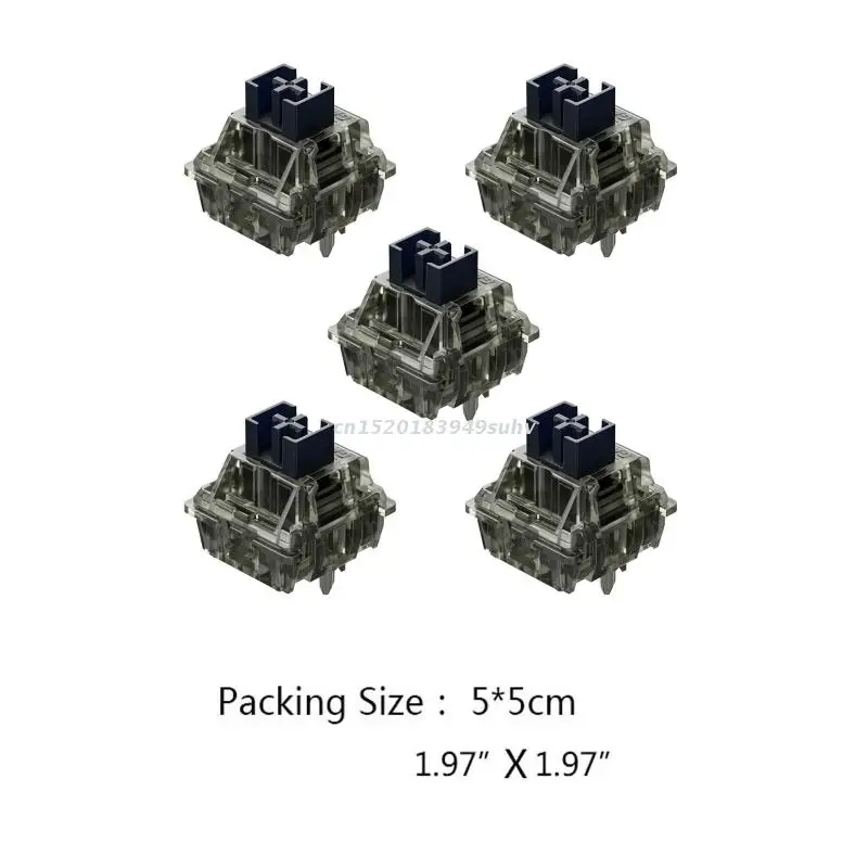 5 шт. переключателей Gateron BOX Ink V2 Pink Black 50g 60g 5pin RGB Linear MX Stem для механической клавиатуры 80 мм предварительно смазаны.