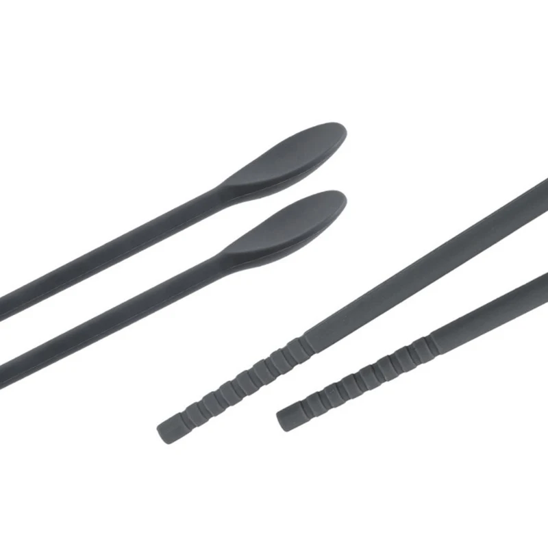 1 Набор многоразовых силиконовых ложек палочки для еды двойного использования