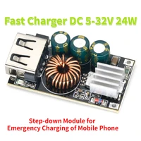 1pcs dc 5 32v 24w mini step down module mobile phone emergency charging for qc3 0 apple huawei mtk samsung diy fast charger