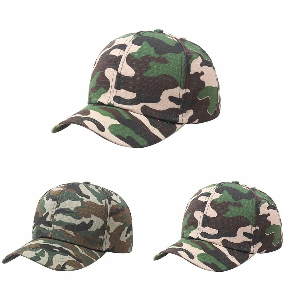 

1x Mens Outdoor Adjustable SunHat Camo Hunting Fishing Walking Army Baseball Cap Polyester Camouflage Cap UV Protection