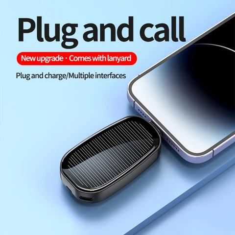 1200 мАч Солнечная мини-Power Bank Брелок Портативное зарядное устройство Открытый Кемпинг Внешняя батарея Невероятное питание 2025 Новый