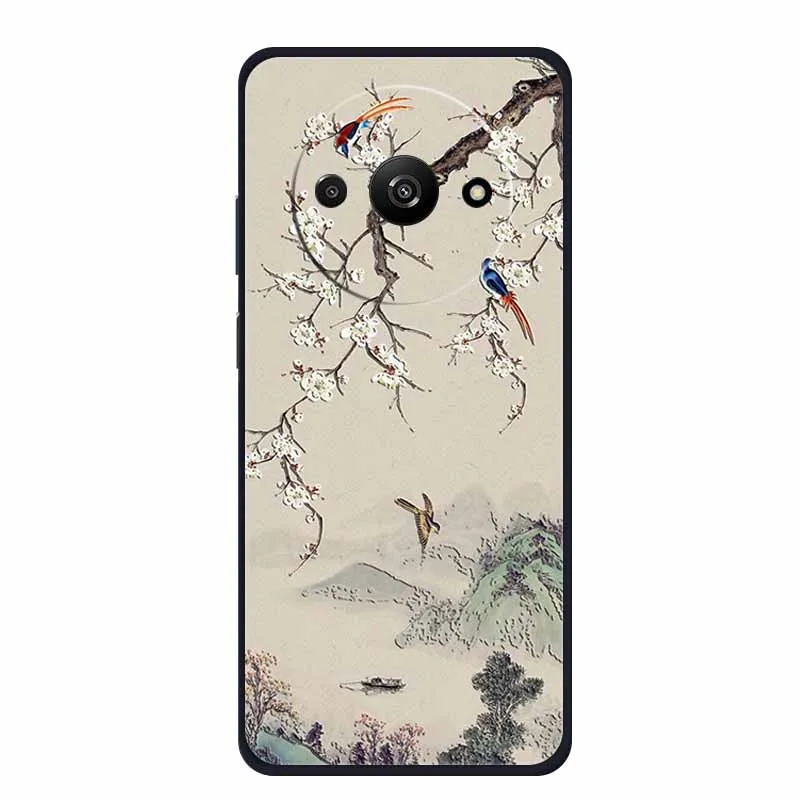 Чехол с 3D тиснением для Xiaomi Redmi A3x чехол телефона цветами противоударный