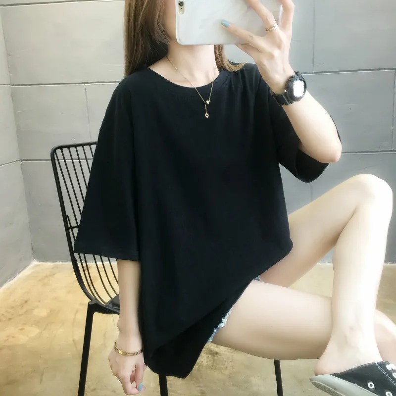 

Maternity wear cotton summer top mid-length short-sleeved t-shirt women GRAY22